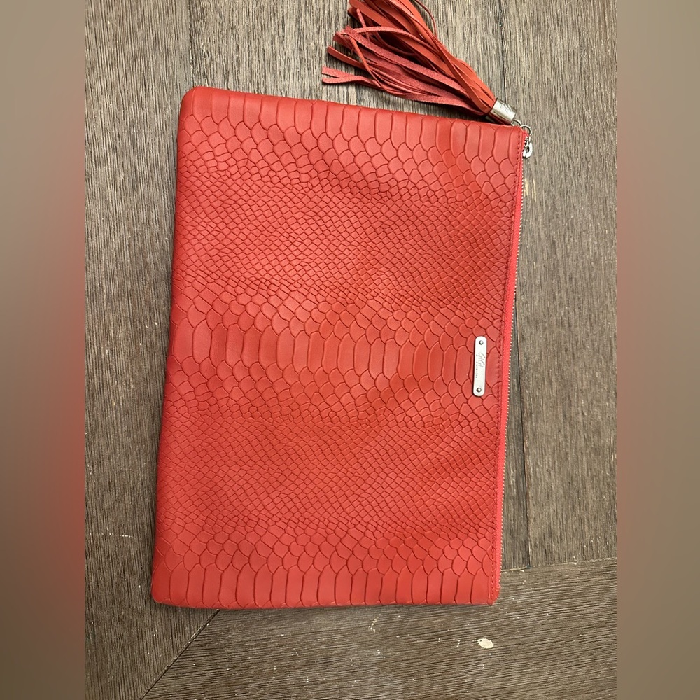 GiGi New York Red Quilted Clutch